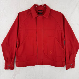 Nike Air Jordan Women's Novelty Jacket Rust Red Zip Front Sustainable Fashion S